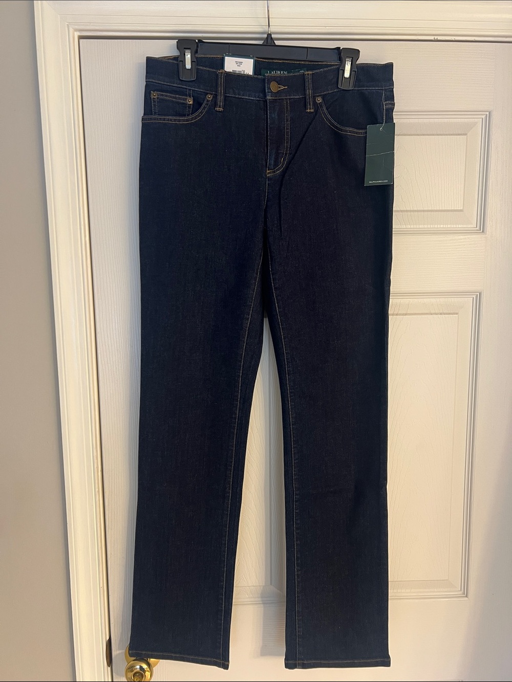 Lauren Ralph Lauren Women's Straight Leg Jeans in Dark Indigo